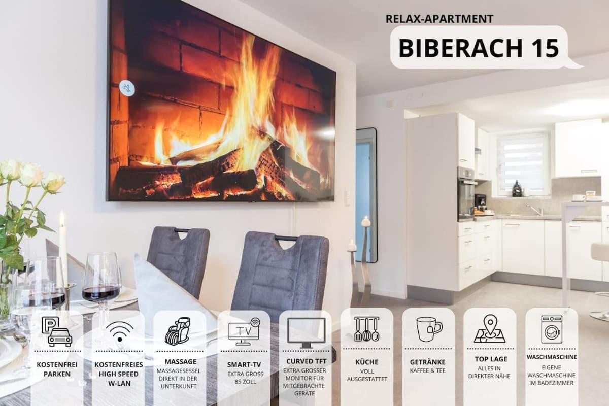 Relaxapartment 15 Massagesessel Smarttv Kueche Biberach an der Riss Exterior photo